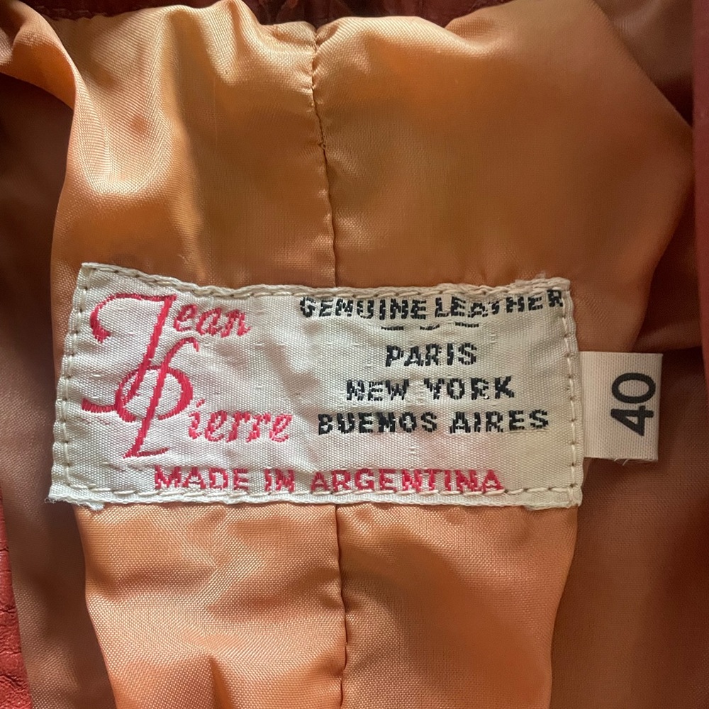VINTAGE Red Leather Jacket - Picture 4 of 5